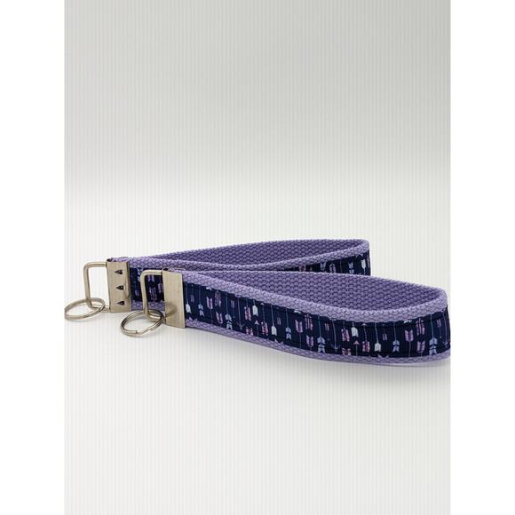 Arrow Keychain Wristlet Feather Boho Fabric‎ Key Ring FOB Purple Farmhouse Gift - Picture 7 of 7